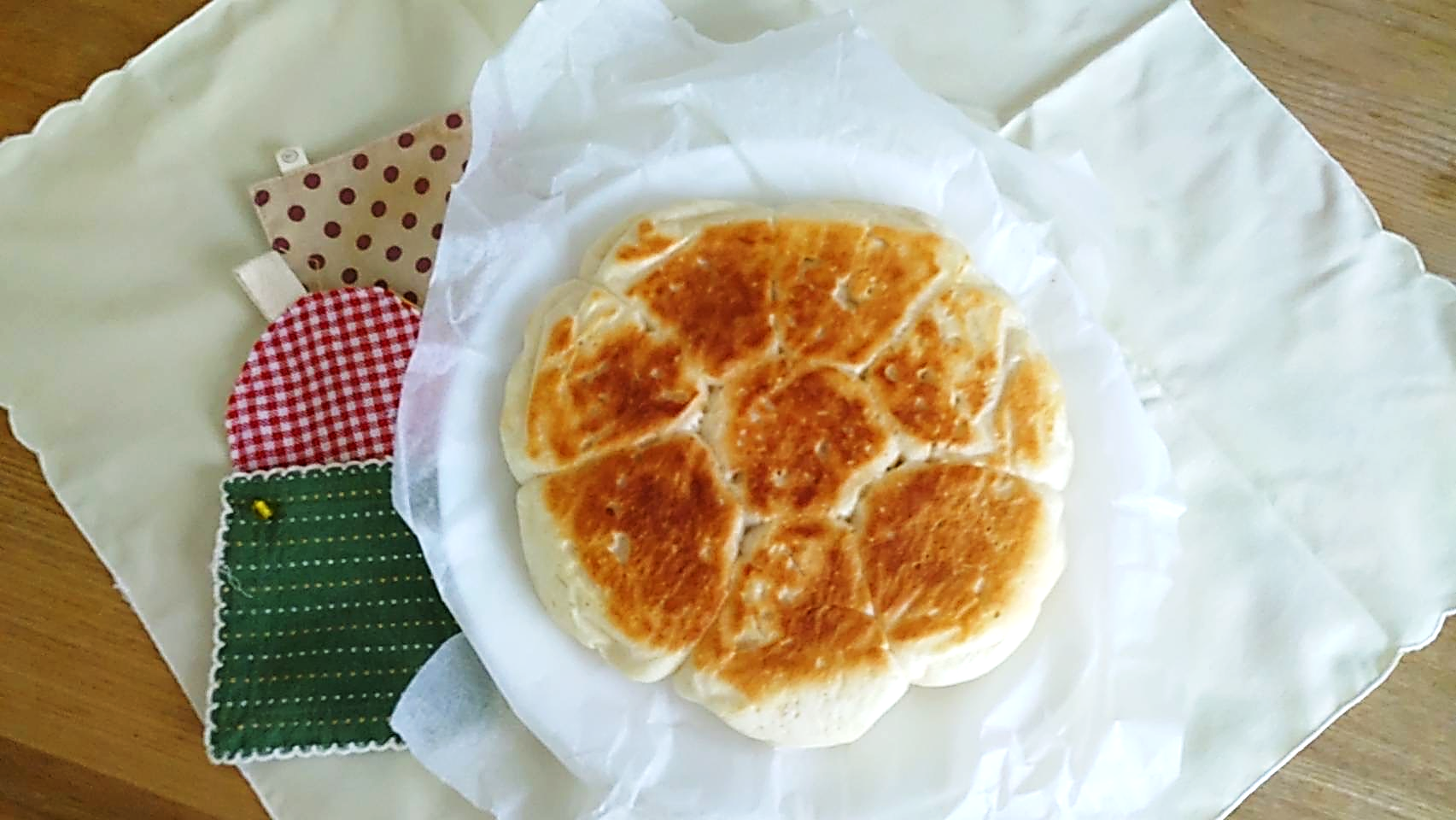 フライパンで作る ちぎりパン IN 白河